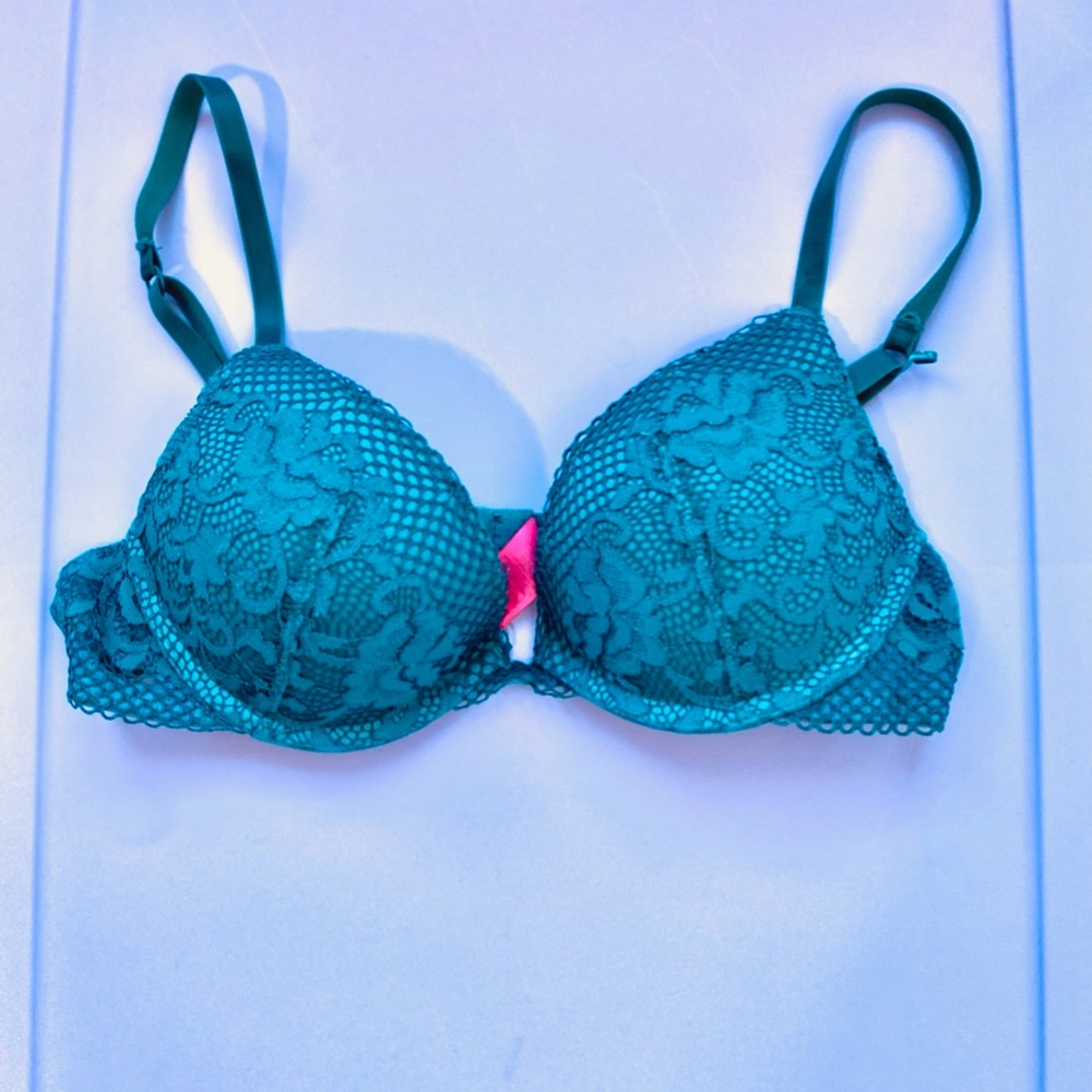 Beach Teal La Senza Obsession Bra Fishnet Lace Bra